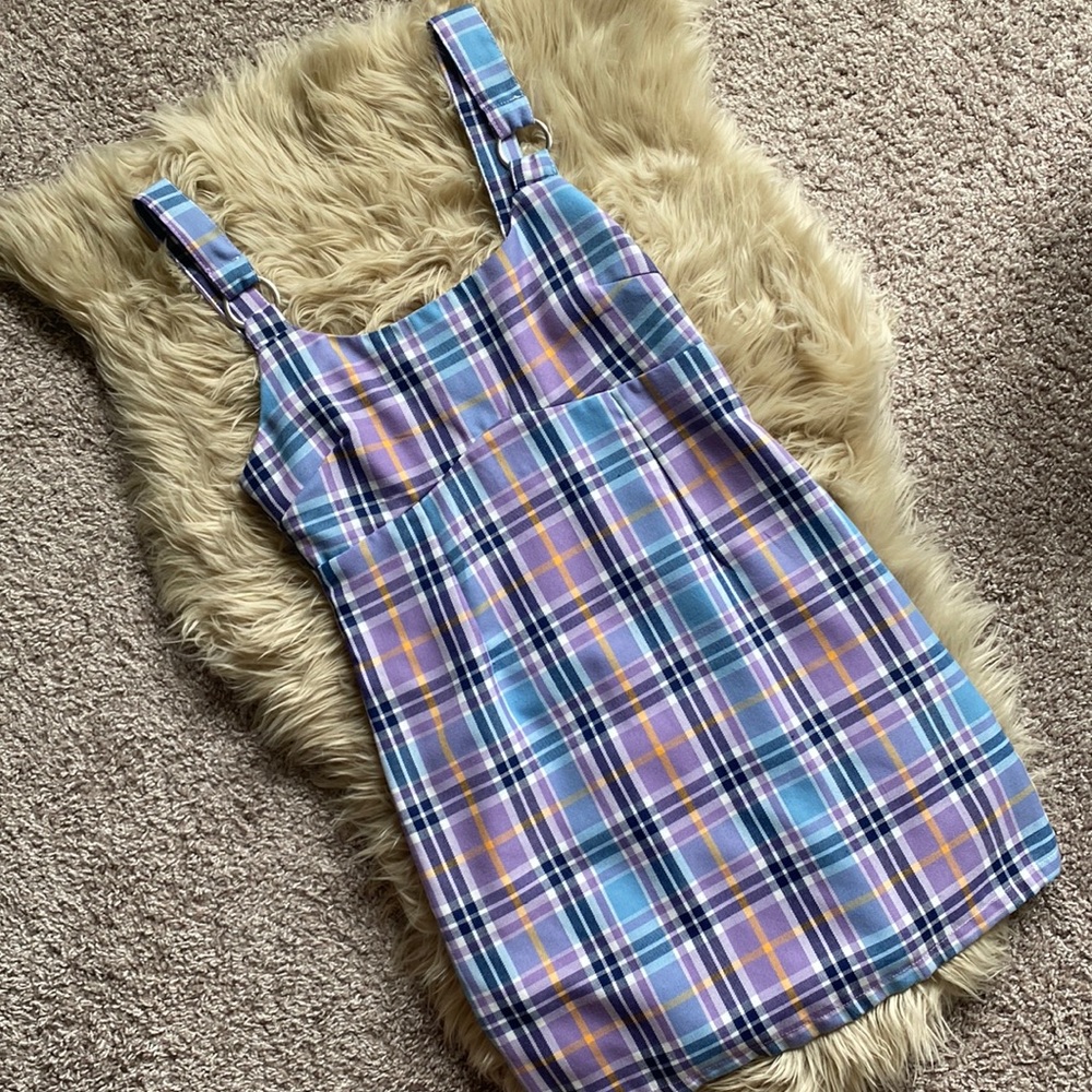 Forever 21 Mini Purple Plaid Dress
